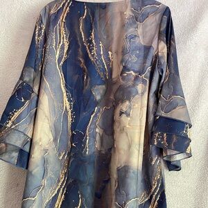 Marble Bell sleeve dress